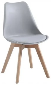 MARTIN καρέκλα Metal cross Ξύλο/PP Γκρι/Αμοντ.ταπετσαρία 48x56x82cm ΕΜ136,40W