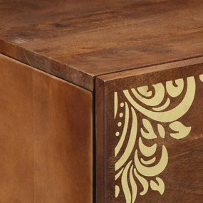 vidaXL Κομοδίνο καφέ μελί 50 x 33 x 62 εκ. Μασίφ ξύλο μάνγκο
