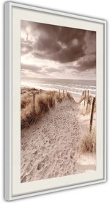 Αφίσα - Sandy Path  - 40x60 - Χρυσό - Με πασπαρτού