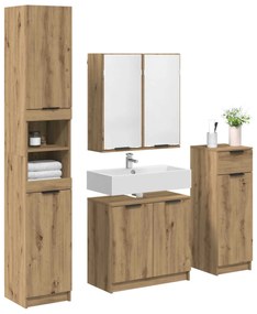 vidaXL Σετ Επίπλων Μπάνιου 4 pcs Artisan Oak Επεξεργασμένο ξύλο