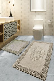 Bathmat Set (2 Pieces) Piante - Beige Multicolor