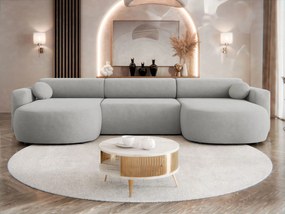 Γωνιακός καναπές Nicelo U-Γκρι Ανοιχτό