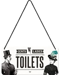 Μεταλλική πινακίδα Gents and Ladies Toilets