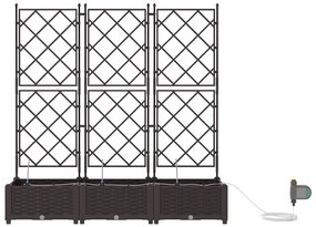 vidaXL Ζαρντινιέρες κήπου Καφέ 120 x 40 x 126 cm Ατσάλι