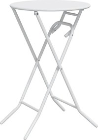 vidaXL Τραπέζι Κήπου Λευκό 50 x 50 x 72 cm Μέταλλο