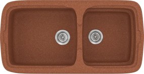 Kitchen Sink Sanitec Classic 305 Inset 96x51 cm Granite Terracotta