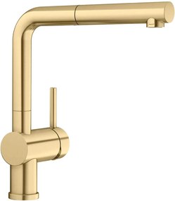 Blanco Linus-S Satin Gold - Μπαταρία Κουζίνας με Ντους