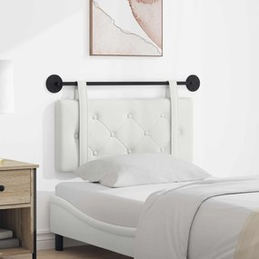 vidaXL Κρεμαστό Κεφαλάρι Επιτοίχιο Λευκός 80 cm Τεχνητό Δέρμα