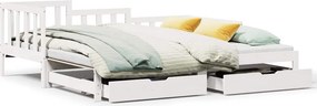 vidaXL Καναπές Κρεβάτι Συρόμενος Χωρίς Στρώμα 90x190 εκ. &amp; Συρτάρια