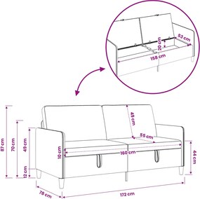 vidaXL Σαλονάκι Σετ Με Αποθηκευτικό Χώρο 2 pcs Κρεμ Πολυεστέρας