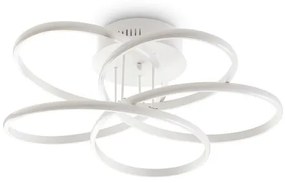 Πλαφονιέρα Φωτιστικό Οροφής LED 78W Λευκό Φ65cm Karol 227825 Ideal Lux 227825