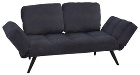 Intrahome Καναπές - κρεβάτι 3θέσιος Jackie Intrahome ύφασμα ανθρακί-μέταλλο μαύρο 190x78x75εκ | SKU: INTRAPA-135111146