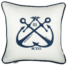 Μαξιλάρι Διακοσμητικό (Με Γέμιση) Vintage Anchors Lc40106 50X50Cm White-Blue Mindthegap 50Χ50 Feather