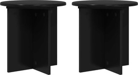vidaXL Βάση φυτών 2 τεμ. Μαύρο 40 x 40 x 40 cm Επεξεργασμένο Ξύλο