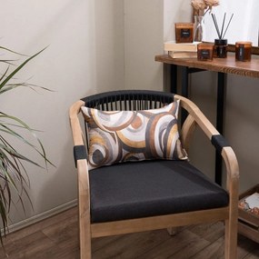Μαξιλάρι Διακοσμητικό (Με Γέμιση) Merida Brown-Grey Teoran 30X50 Βαμβάκι-Πολυέστερ
