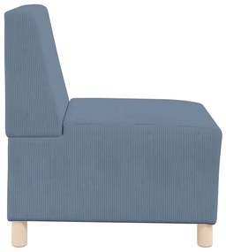 vidaXL Μοναδικός Καναπές χωρίς Χερούλια 3 pcs Μπλε 55 x 74 x 82 εκ.