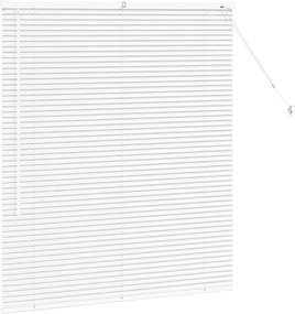 vidaXL Βενετσιάνικες Ρόδες Λευκό 130 x 120 εκ Αλουμίνιο