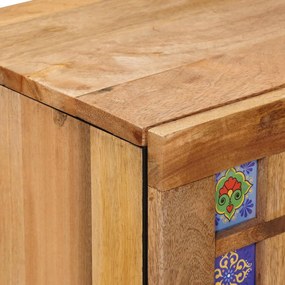 vidaXL Πλαϊνό γραφείο Φυσικό 60 x 33 x 75 cm Στερεό ξύλο μάνγκο
