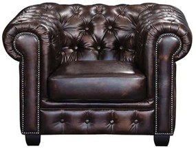 Πολυθρόνα Chesterfield Brown 689 E9574,1 103X92X72 cm Δέρμα