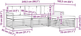 vidaXL Σειρά Καναπέ Εξωτερικού 4 pcs Λευκό και Μπεζ Πολυεστέρας