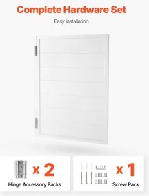 VEVOR Swinging Cafe Doors 81.3x106.7 cm Pine Wood White with Hinges&amp;Hardware