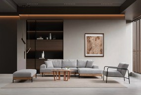 Corner Sofa Eti Oak Right - Grey Grey