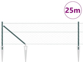 vidaXL Φράχτης Εξαγώνων  Πράσινος 0.6x25 m Χάλυβας