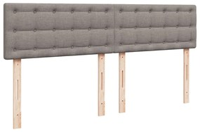 vidaXL Κρεβάτι Boxspring με Στρώμα Taupe 180x200 εκ. Υφασμάτινο