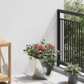 vidaXL Γλάστρα 2 τμχ. Ασημί 30 x 30 x 30 cm Επικαλυμμένος Χάλυβας
