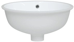 vidaXL Νιπτήρας Μπάνιου Οβάλ Λευκός 38,5 x 33,5 x 19 εκ. Κεραμικός
