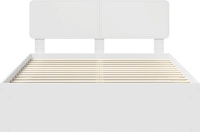 vidaXL Σκελετός Κρεβατιού Λευκό 140 x 190 cm Στερεά ξυλεία πεύκου