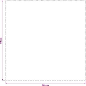 vidaXL Ύφασμα Τραπέζης Λευκό 90 x 90 cm τετράγωνο