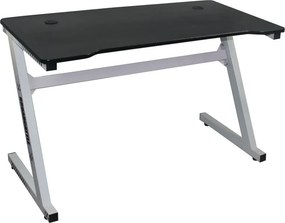 GAMING Γραφείο 120x60cm τ.Carbon Μέταλλο Βαφή Άσπρο   1τμχ