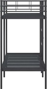 vidaXL Κουκέτα χωρίς στρώμα Μαύρο 80x200 cm Ατσάλι