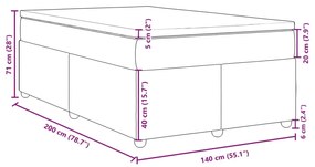 ΚΡΕΒΑΤΙ BOXSPRING ΜΕ ΣΤΡΩΜΑ ΑΝΟΙΧΤΟ ΓΚΡΙ 140X200 ΕΚ. ΥΦΑΣΜΑΤΙΝΟ 3285380