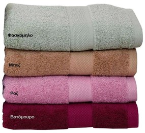 Πετσέτες Πενιέ Σετ 3τμχ Luxor Ροζ Viopros Towels Set 100% Βαμβάκι