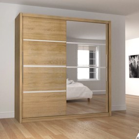 Ντουλάπα Δίφυλλη Ilona Sonoma 205x61x215εκ - TO-ILONA2 - TO-ILONA2