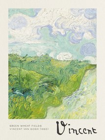 Αναπαραγωγή Green Wheat Fields - Vincent van Gogh, (30 x 40 cm)