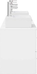 vidaXL Σετ Ντουλαπιών Μπάνιου 3 τμχ. Λευκό 129 x 41 x 79,5 cm