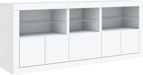 vidaXL Μπουφές με Φώτα LED Λευκός 162 x 37 x 67 εκ.