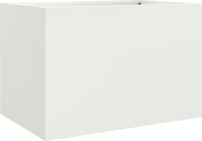 vidaXL Ζαρντινιέρα Λευκή 62x47x46 εκ. από Χάλυβα