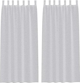 vidaXL Κουρτίνα βυσσινί 2 pcs Ανοιχτό γκρι 260 x 140 εκ. Πολυεστέρας
