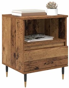 vidaXL Κομοδίνο 2 pcs Παλιό ξύλο 40 x 35 x 50 εκ. Επεξεργασμένο ξύλο