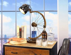 EXTREME INTERIOR DESIGN LAMP CYCLE ANTIQUE BROWN GOLD H.64CM 84051