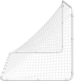 vidaXL Τερματικό Ποδοσφαίρου Λευκό Ατσάλινο 122x81x81 εκ.