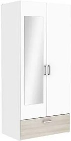 Ντουλάπα Coben δίφυλλη-Δρυς - Λευκό