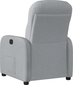 vidaXL Πολυθρόνα Ανακλινόμενη Ανοιχτό Γκρι Υφασμάτινη