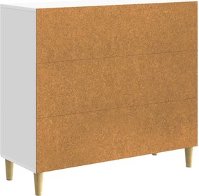 vidaXL Πλαϊνό γραφείο Γυαλιστερό Λευκό 89 x 34,5 x 80 εκ