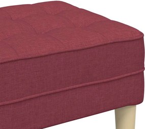 vidaXL παγκάκι με μαξιλάρι Κόκκινο 113 x 57 x 39 εκ. ύφασμα