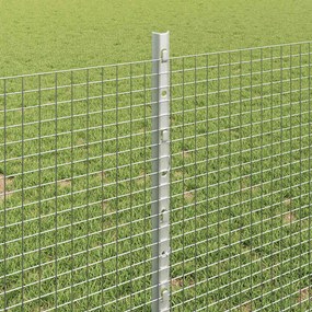 vidaXL Συρματόπλεγμα με Στυλίς 50 x 0,8 m Γαλβανισμένος Χάλυβας Ασημί